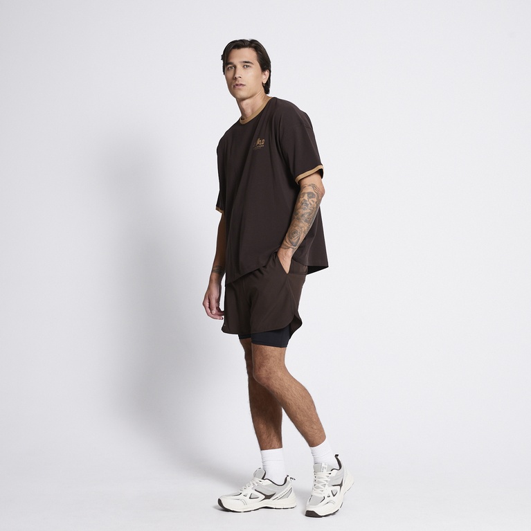 Training ringer tee "Koster" Brown